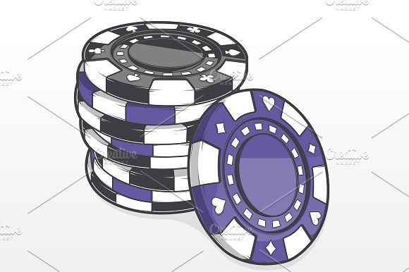 Stack of poker chips tattoo designs